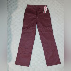 Amazing New With Tags 70s Pizzazz New York Paris Maroon Denim Pants Womens 15/16